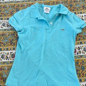 Lacoste Turquoise Short Sleeve Polo with Croc Logo
